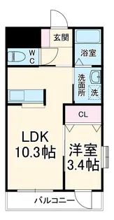 アムセント【1階】の間取り