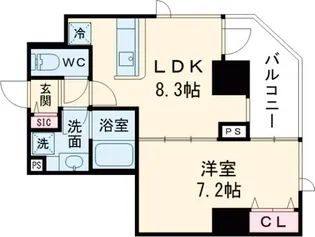 LIEN西五反田【8階】の間取り
