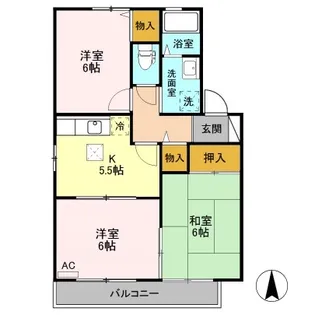 ロイヤルビュー太田 C【1階】の間取り