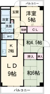 ラ・セゾン【3C号室】の間取り