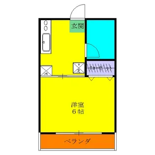 ヤマフジハイツ D【1階】の間取り
