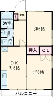 コーポオオゴG棟【101号室】の間取り