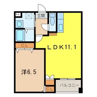 ピュアクレセント【2階】の間取り