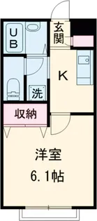 ヴィラージュ中町WEST【201号室】の間取り