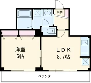 本八幡フロントコート【3階】の間取り