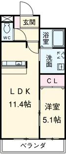 アネックス橋目【4階】の間取り