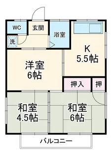 コーポ道原【202号室】の間取り