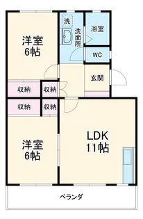 サンハイツD【2階】の間取り