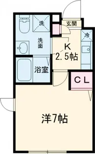 RJカーサ弦巻【1階】の間取り