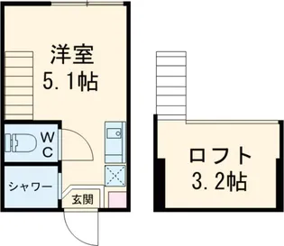 ハーモニーテラス八幡山Ⅱ【2階】の間取り