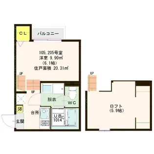 Grande本八幡【1階】の間取り