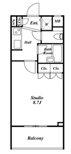 スペーシア三軒茶屋弐番館【504号室】の間取り