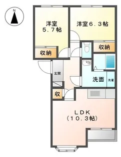 グランシャリオ 四季【2階】の間取り