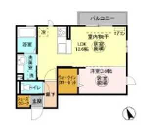 ロンオール元白銀【3階】の間取り