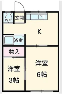 明栄荘【1階】の間取り