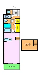 パラディース竹宇【306号室】の間取り
