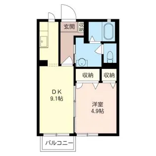 ウィルヴィレッジA【1階】の間取り