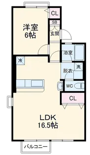 ハイツスズキA【101号室】の間取り