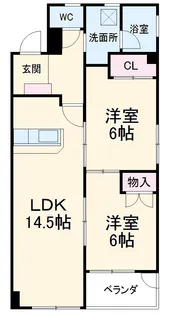 ガウディオグリ2002【102号室】の間取り