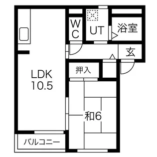 ジュネス光【D-101号室】の間取り