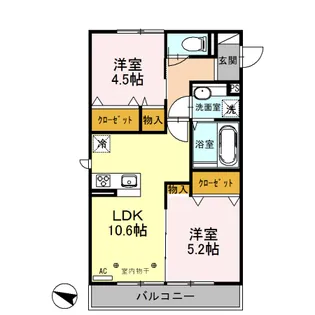 エスタシア花【3階】の間取り
