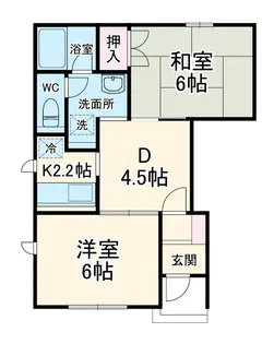 ウッディ・ハウスA棟【1階】の間取り