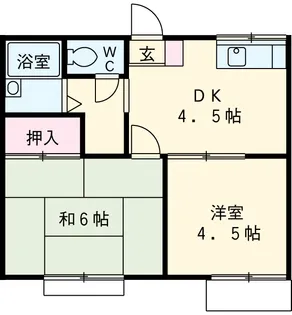 コーポ岩津【202号室】の間取り