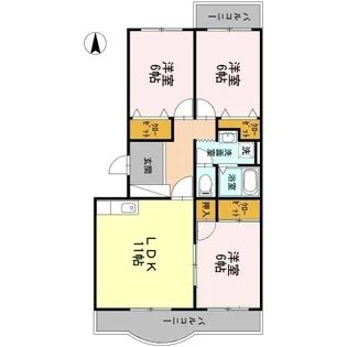 葵マンション【1-F号室】の間取り