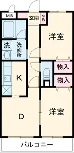 すずらんマンション【1階】の間取り