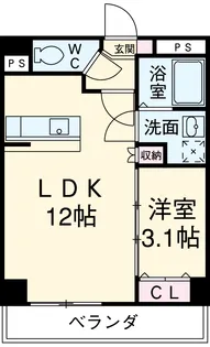アネックス若松【402号室】の間取り