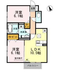 アルピニア A棟【1階】の間取り