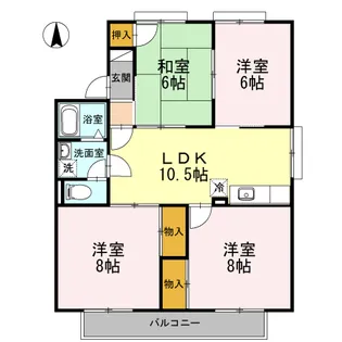 セジュール錦【2階】の間取り