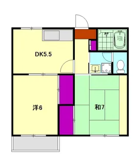 コーポ鮎津【1階】の間取り