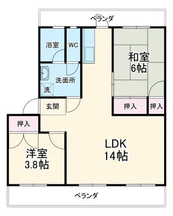 コーポ水崎 【3階】の間取り