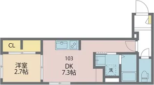 King&Princess 1番館【1階】の間取り