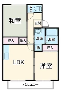 セジュール宇頭【B202号室】の間取り