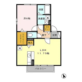 プレフェリート A【2階】の間取り