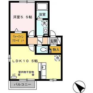 アメージング・フラッツ(A・B・C) A【2階】の間取り