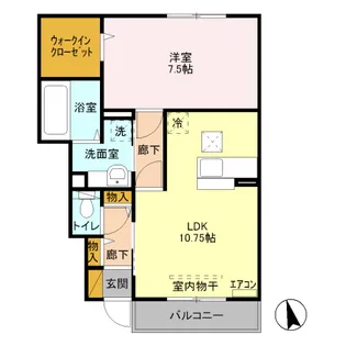 ブリジャール【1階】の間取り