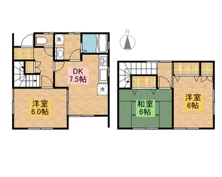 ヴェルジュC【1号室】の間取り