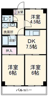 スカイマンション【1階】の間取り