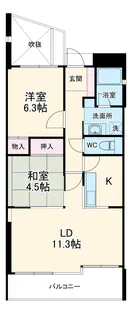 グランルーツ黒石【3階】の間取り