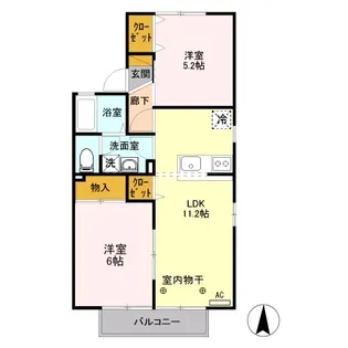 パルティール【1階】の間取り