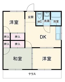 高田コーポ【2C号室】の間取り