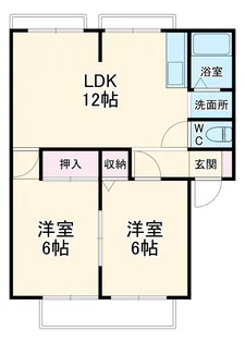 サンビレッジ戸ヶ崎A【102号室】の間取り