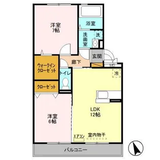 クレアール【2階】の間取り