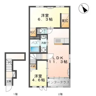 ベル ヴィル【2階】の間取り