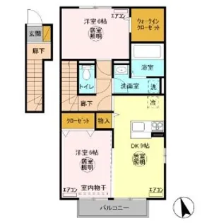 グランドステージ久保台 A【201号室】の間取り