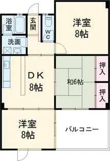 WEST-1【4B号室】の間取り
