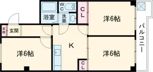 アクエルド長岡京【109号室】の間取り